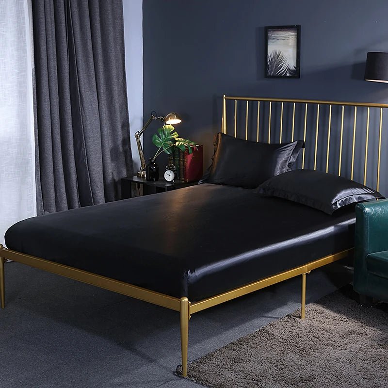 Fitted Satin Sheet, Silk Mattress Cover - Home Haven
