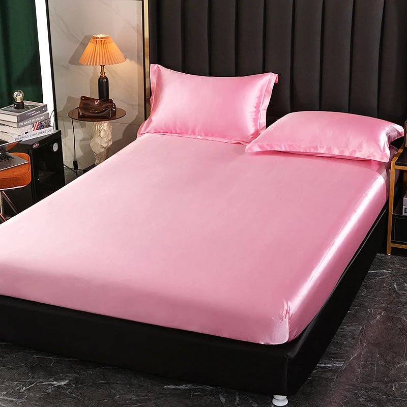 Fitted Satin Sheet, Silk Mattress Cover - Home Haven