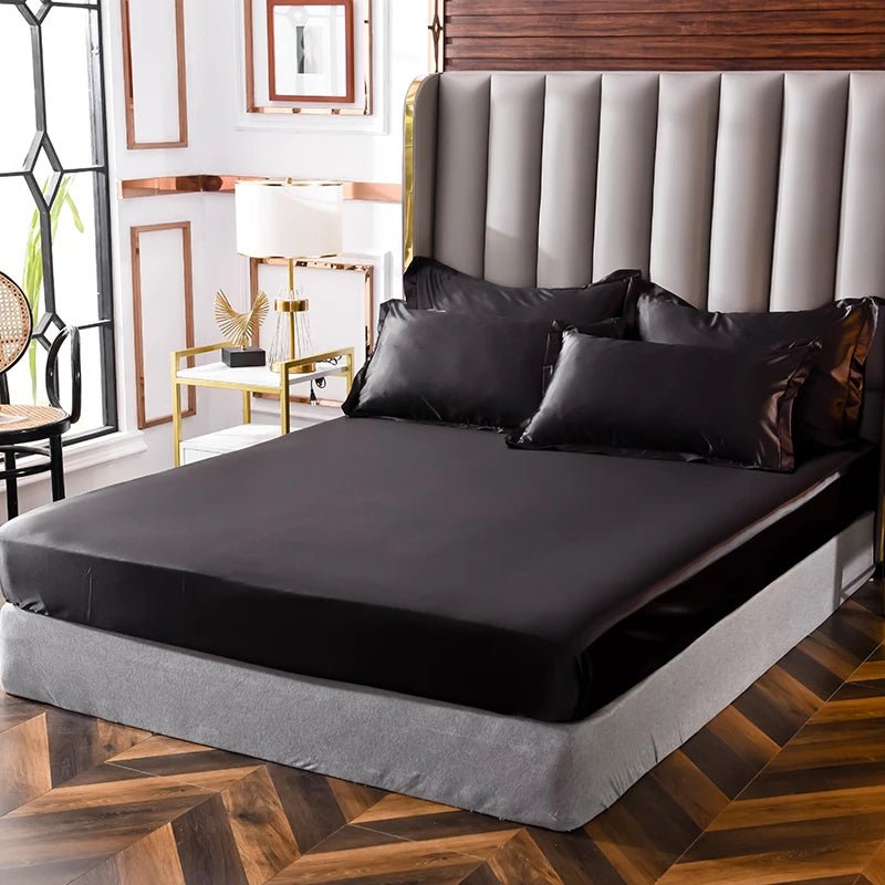 Fitted Satin Sheet, Silk Mattress Cover - Home Haven
