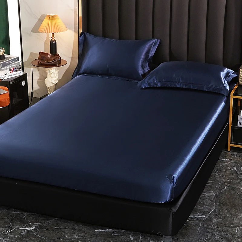Fitted Satin Sheet, Silk Mattress Cover - Home Haven
