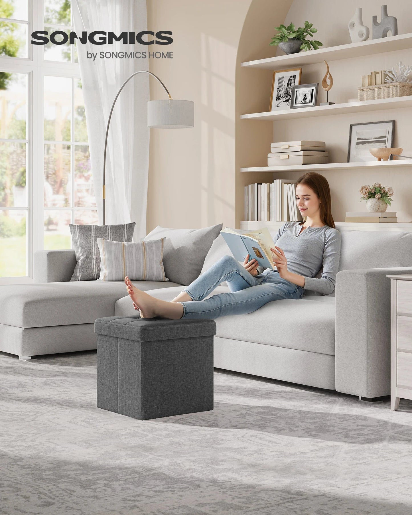 Foldable Storage Ottoman - Quick Assembly - Home Haven