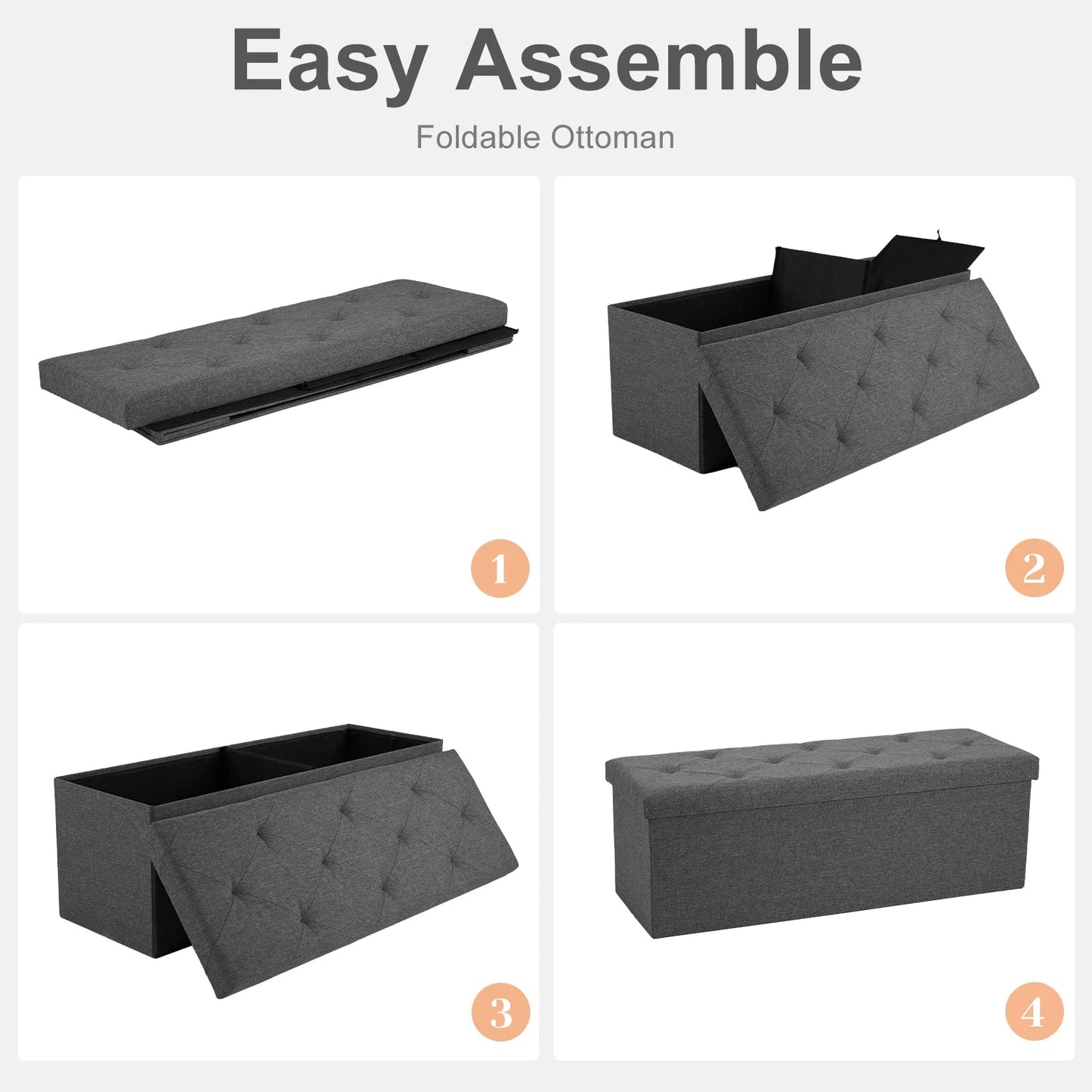 Living Room Storage Box, Bedroom Bed End Bench - Home Haven