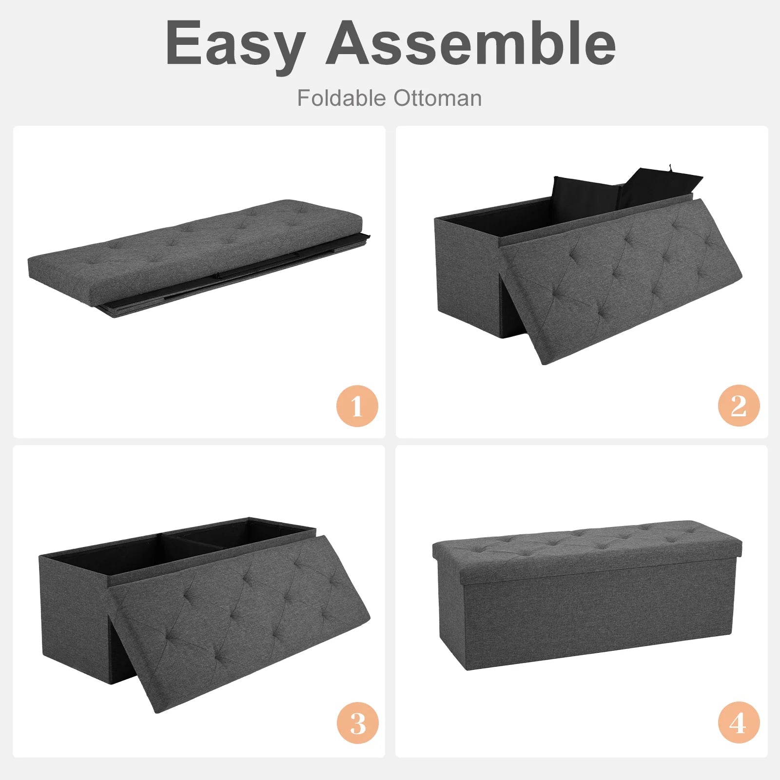 Living Room Storage Box, Bedroom Bed End Bench - Home Haven